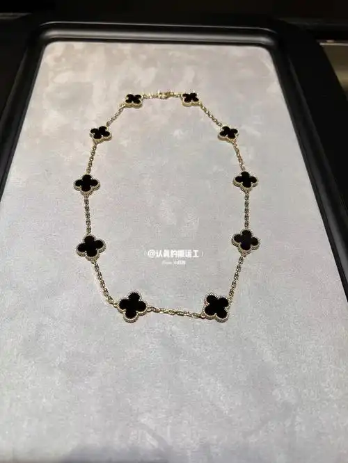 vca梵克雅宝十花项链黑玛瑙