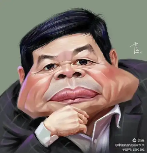 慈善名人系列曹德旺肖像漫画