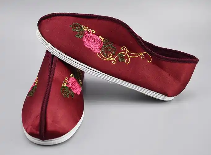 织棉刺绣寿鞋 男女寿鞋 绣花鞋 莲花天梯底 老人冲喜寿衣全套配件