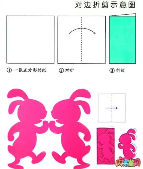 小兔子剪纸步骤 手工剪纸图片大全简单-蒲城教育文学网