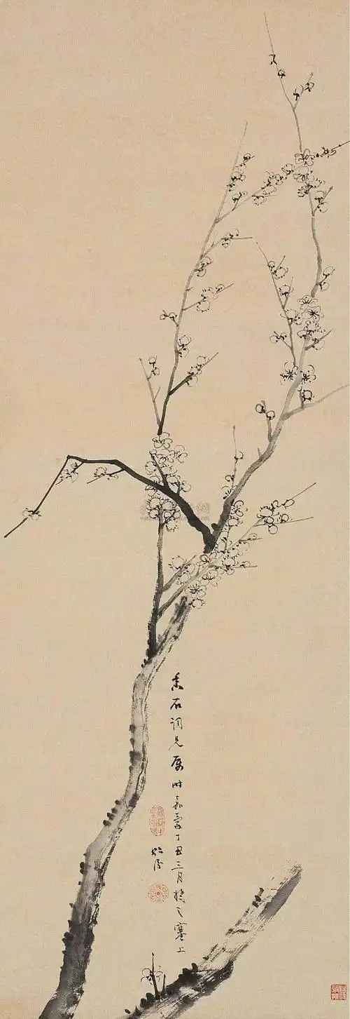 元朝 王冕墨梅图 立轴 水墨纸本过年喝茶,让心灵得以歇息,找回纯净和