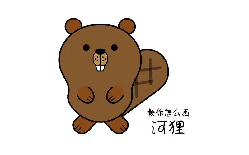 活动  【教小朋友画画】26.怎么画河狸