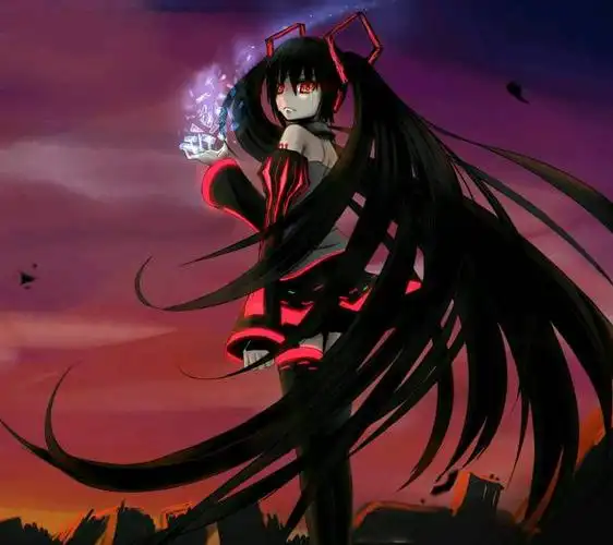 求初音黑化图,注意,不是黑岩射手 ,画风如果是这样的就最好了.