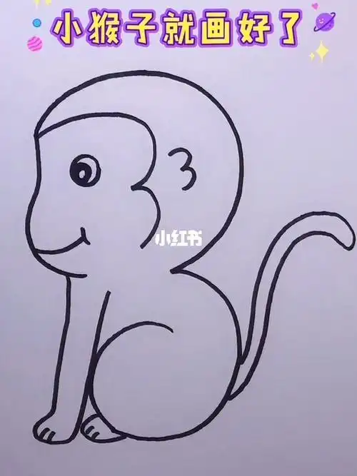 猜画小猴子用了几个数字3简笔画教程简笔画教程文化绘画