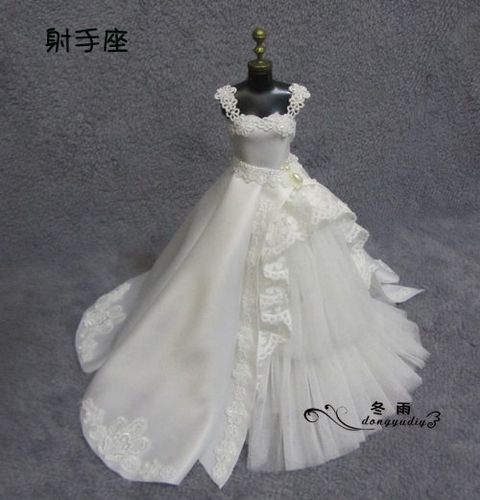 冬雨手工bjd婚纱材料包礼物婚庆diy六分娃娃纸样教程diy星座射手