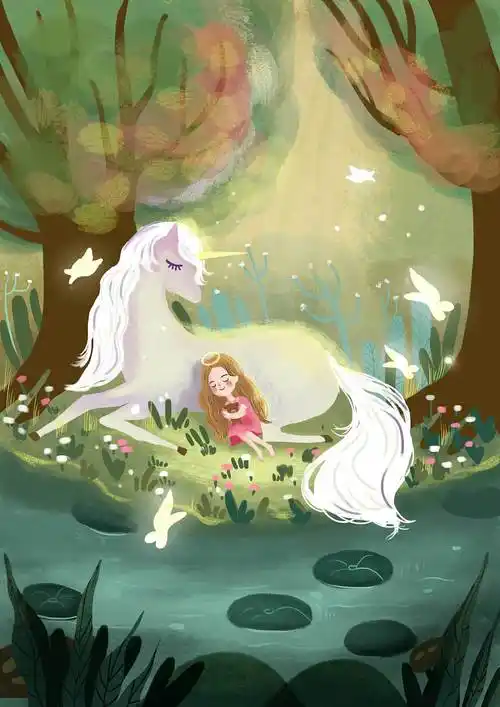 森林独角兽|插画|绘本|伟大的院长 - 临摹作品 - 站酷 (zcool)