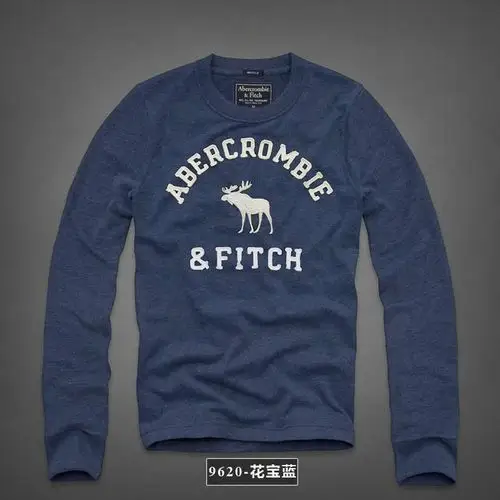 abercrombie&fitch 长袖 2017新款 经典休闲男生长袖t恤