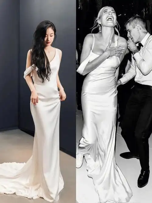 跟女神haileybieber海莉穿同款婚纱