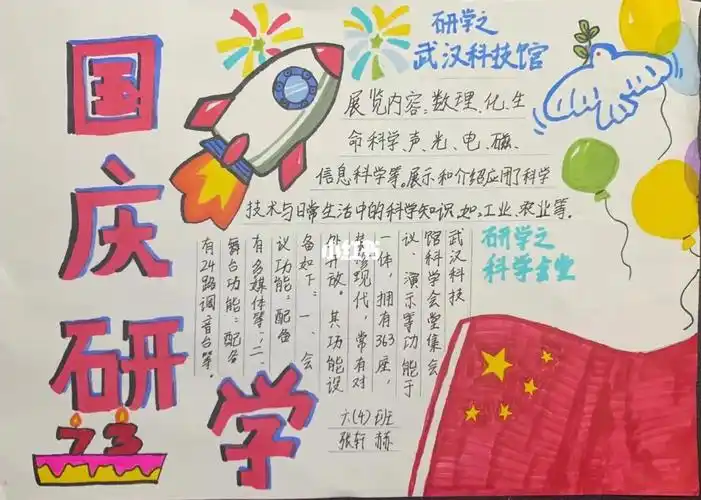 小报  #手抄报素材  #国庆  #研学儿子的小报上新了