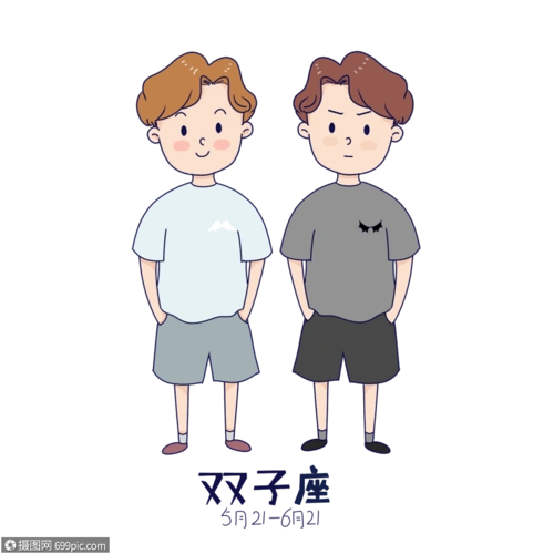 双子座男版卡通