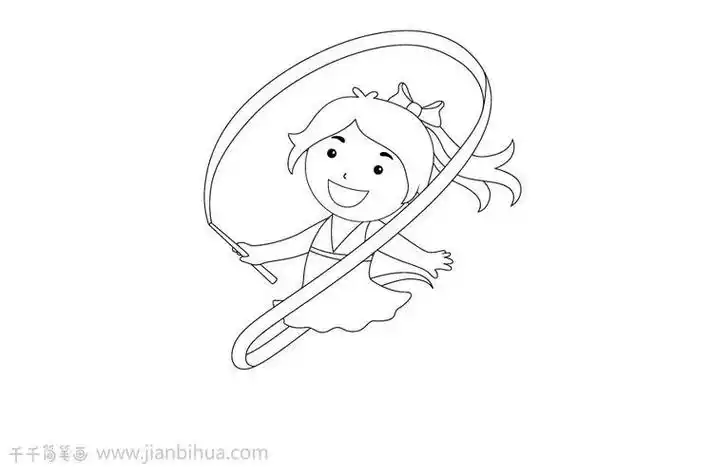 小班彩笔舞会简笔画