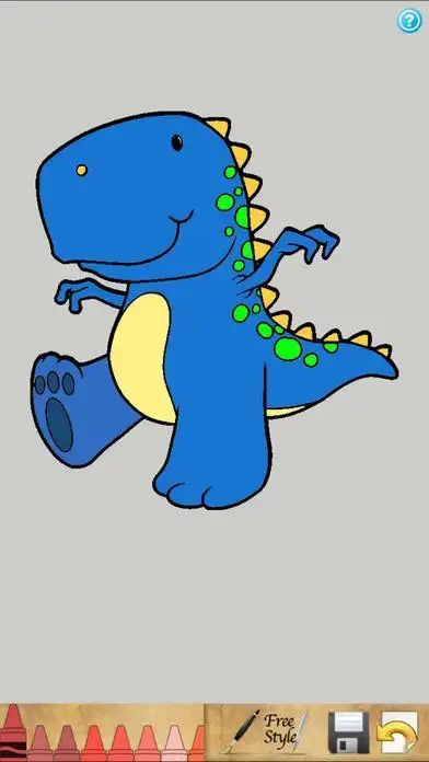 恐龙涂色书 高清颜色 为孩子涂画小的彩色恐龙