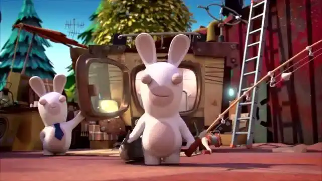 疯狂的兔子:第三季 兔子们可否以乘坐瞬移机器去旅游!