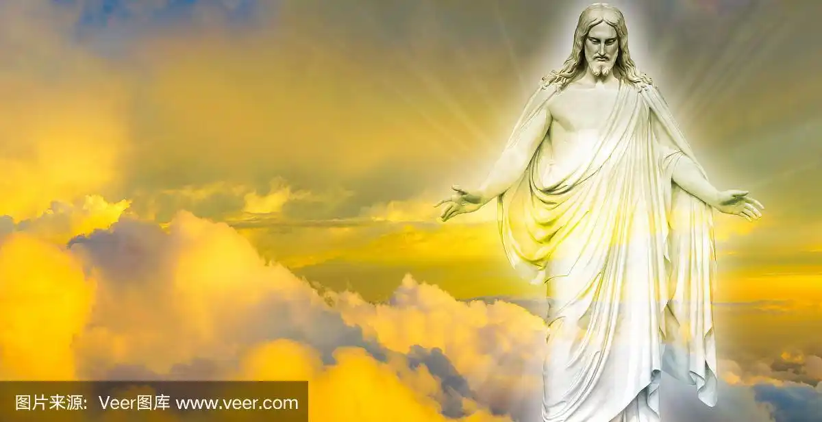 耶稣基督在天堂全景图像