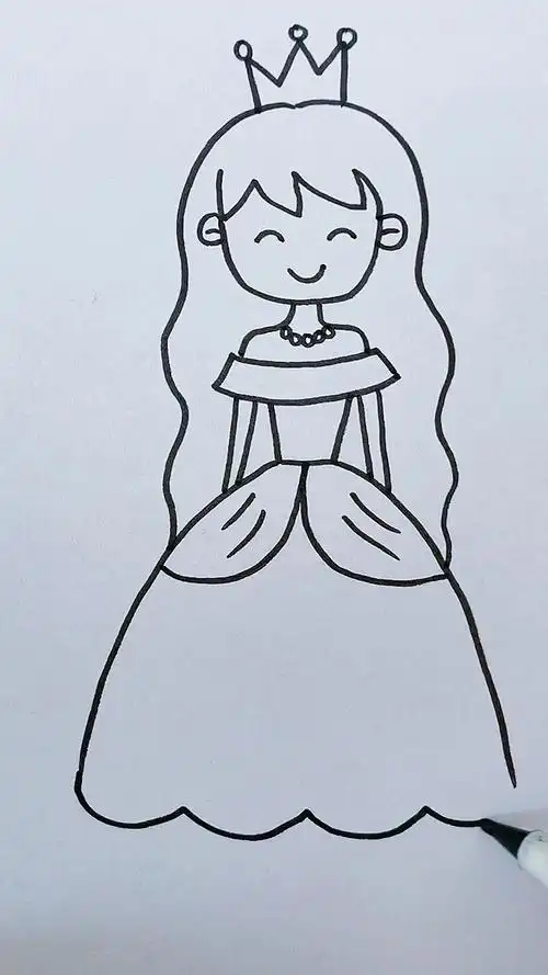 简单画#可爱小公主教程来啦