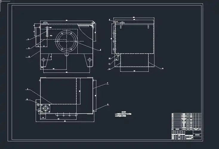 油箱装配图cad图纸cad图纸