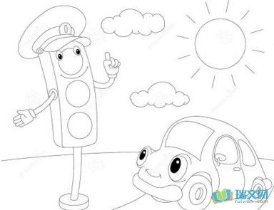 红绿灯卡通图片简笔画