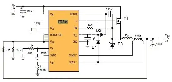 如果你想看到有关您可以如何使用lt3844 ic设计电源电路的更多细节,请