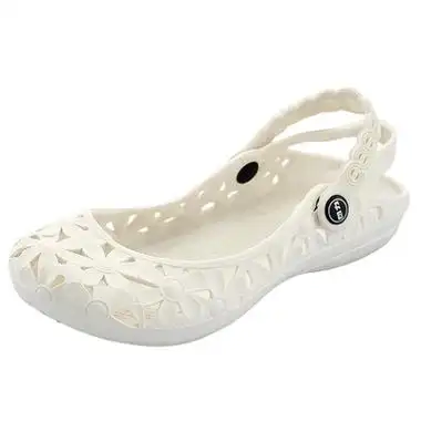 回力塑料凉鞋女士夏季白色平底外穿软底洞洞鞋防滑外穿包头护士鞋