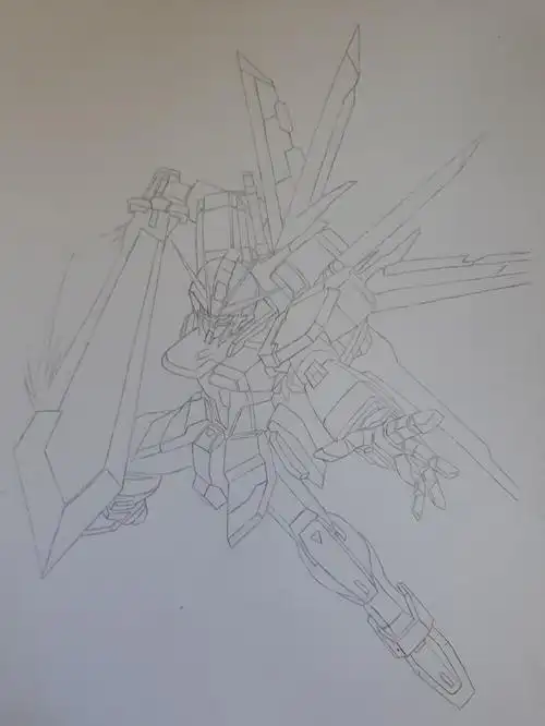 举报 机动战士高达seed destiny 铅笔 临摹 脉冲高达 同人  |  画友