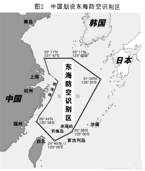 中国宣布划设该海域的防空识别区,主要目的是为了 ①解决与美,日等国
