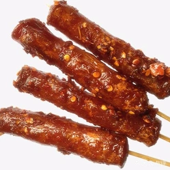 穿越哪吒闹海·卤火锅卤烧烤(梅花园店)的烤广味腊肠好不好吃?