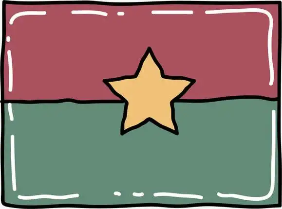 卡通手绘各国国旗