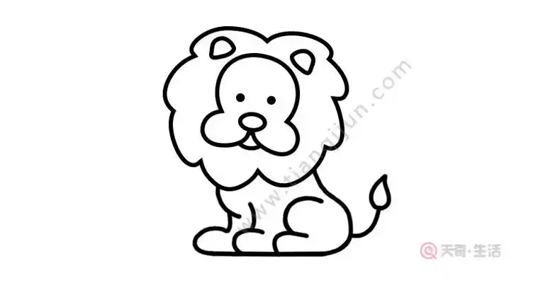狮子简笔画 狮子简笔画的画法步骤