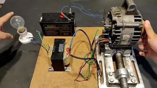 汽车灯接发电机