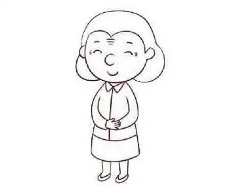 慈祥的老奶奶怎么画简笔画 简笔画图片大全-普车都