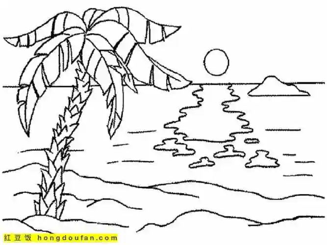 11张超级难的风景画涂色图片免费下载