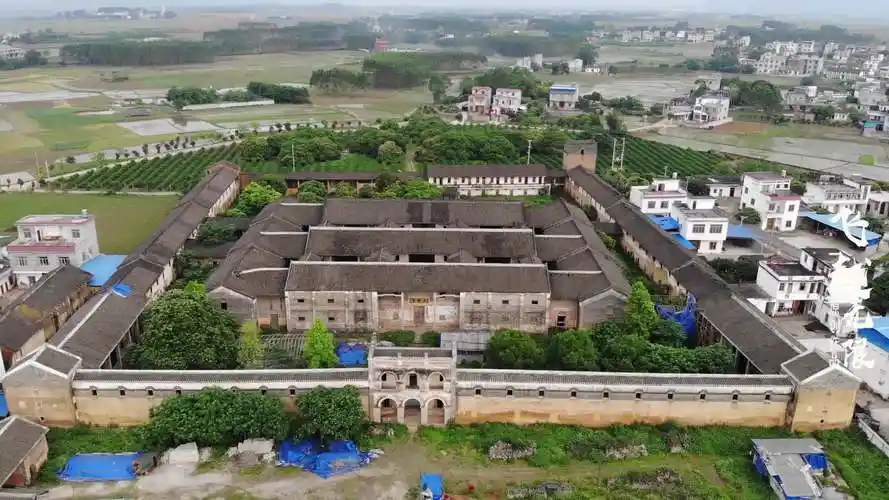 航拍广西武宣黄肇熙庄园,带你看这座少将第古宅园风水地理环境-旅游