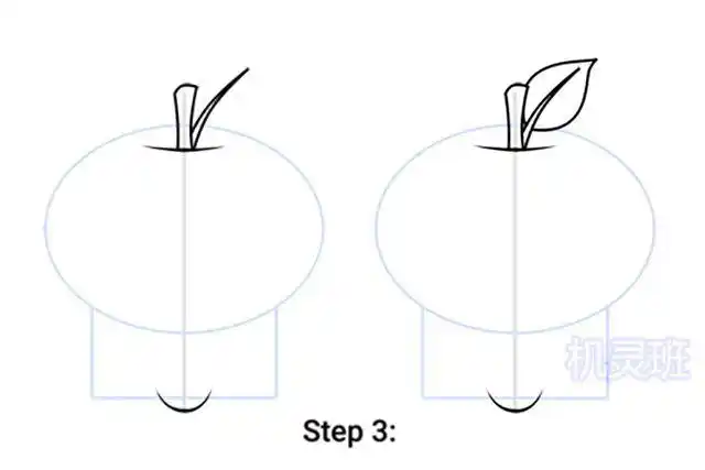 怎么一步一步教儿童画苹果简笔画(步骤图解)