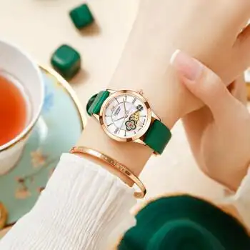 官方旗舰国民系列机械表女表2021年新款四叶草手表女小众防水十大女士
