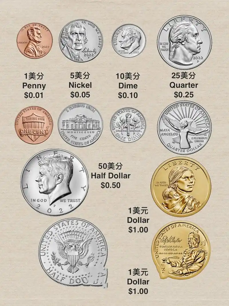 美国留学必备 认识美国硬币|番外10 90刚来美国的时候没有信用卡,学