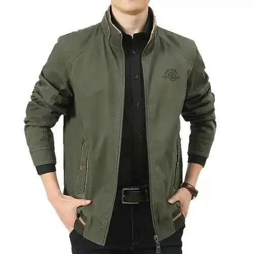 yuansu双面穿男士夹克男商务休闲男装中年夹克外套男春秋夹克衫秋装