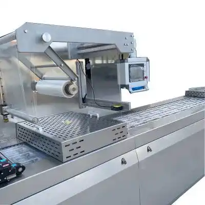 鸡爪拉伸膜真空包装机 牛肉干全自动真空包装设备