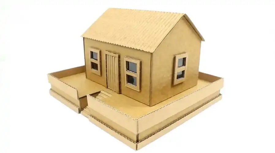 「手工纸板系列」教你学习如何制作一栋迷你房屋模型!