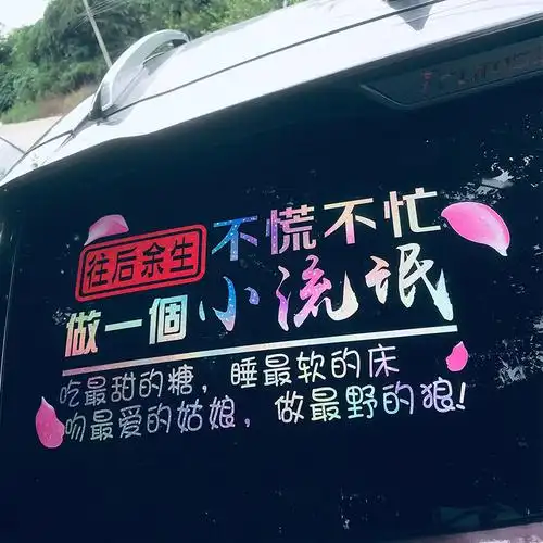 车贴往后余生不慌不忙做个小流氓贴纸汽车个性创意汽车装饰贴