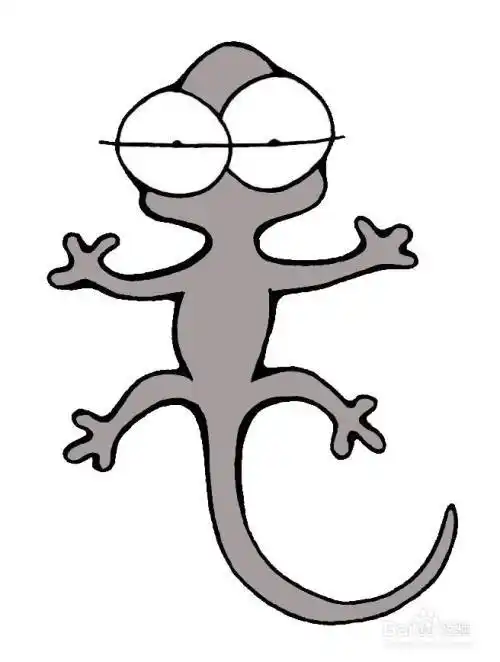 简单壁虎的画法