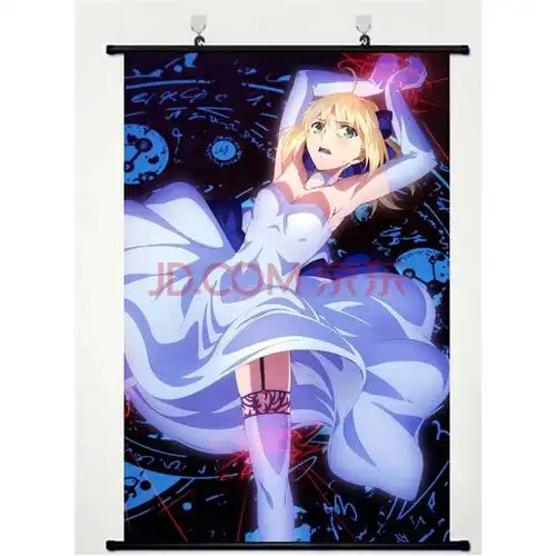 刻沫fate stay night 吾王saber 海报卷轴挂画布画 二次元动漫周边 o