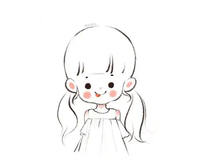 女孩可爱小林简笔画如何绘画q版可爱萌萌的小女孩卡通动漫简笔画教程