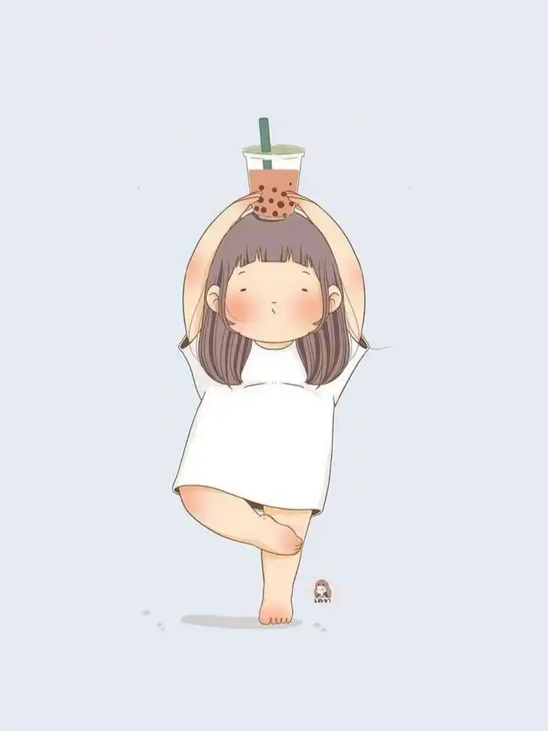 减肥女孩 减肥女孩 奶茶女孩 胖女孩 可爱卡通可爱 闺蜜头像