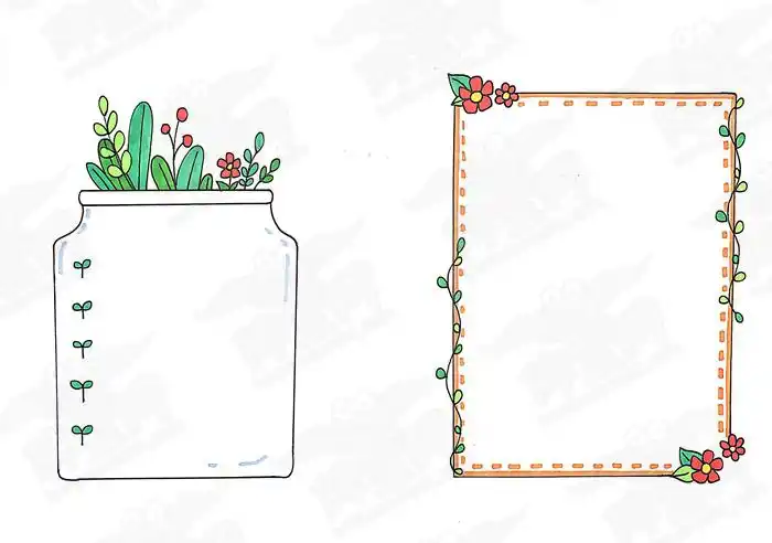 手抄报边框小清新,手抄报边框模板