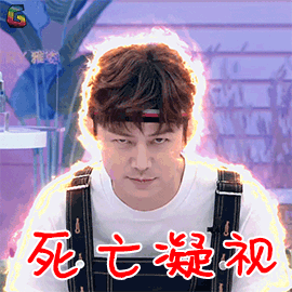 口红王子何炅死亡凝视生气soogifsoogif出品gif动图_动态图_表情包