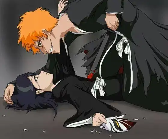 一护以卍解进入精神世界,接受白一护与天锁斩月合体后的一刀领悟到