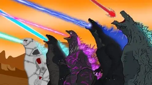 哥斯拉系列怪兽原子吐息来一波 过瘾