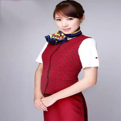 国航空姐制服真品乘务员职业套装马甲裙衬衬衣修身职业女裙套装