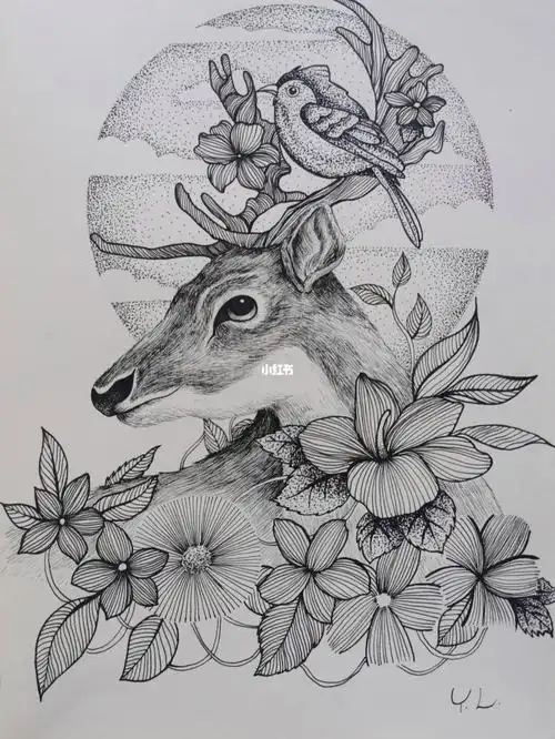 日常手绘分享一只小鹿04