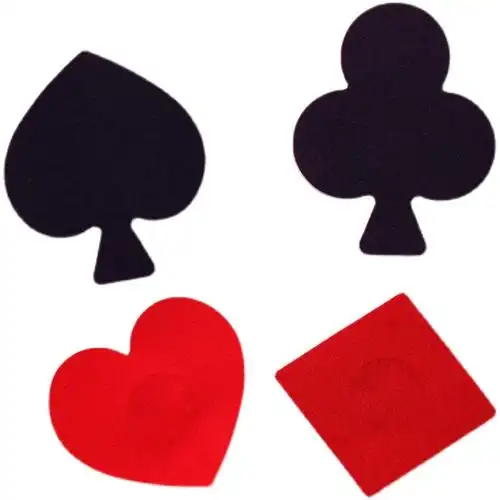 扑克牌图形胸贴一次性性感黑红红桃方块梅花乳贴乳贴